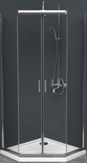 Душевой уголок BelBagno Uno 100см хром UNO-195-P-2-100-C-Cr